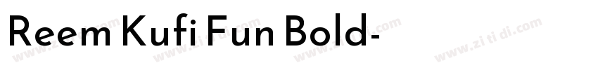 Reem Kufi Fun Bold字体转换